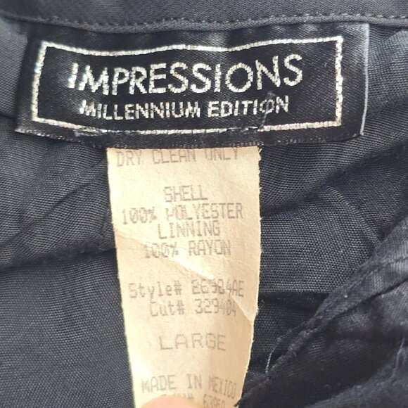 Vintage 80s 90s Impressions Millenial Edt. Black PLeated Accordion Maxi Skirt - Picture 7 of 11